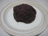 rice ball  covered with sweet red  beens jam