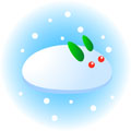 冬のイラスト-ゆきうさぎ01 冬のイラスト-ゆきうさぎ01