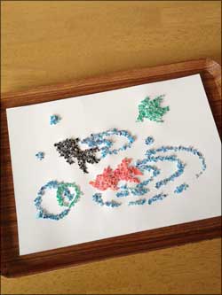 卵のからでエコはり絵